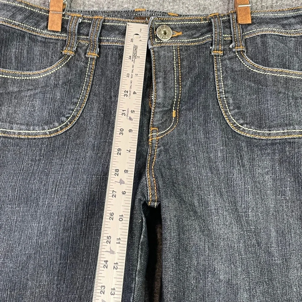 Yuva Denim Bermuda Shorts Womens 14 Dark Blue Stretch Pockets Casual Summer